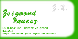 zsigmond manesz business card